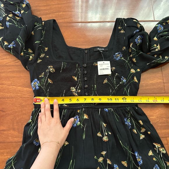 Madewell Xiomara Floral Print Long Sleeve Cotton Dress - Picture 10 of 11